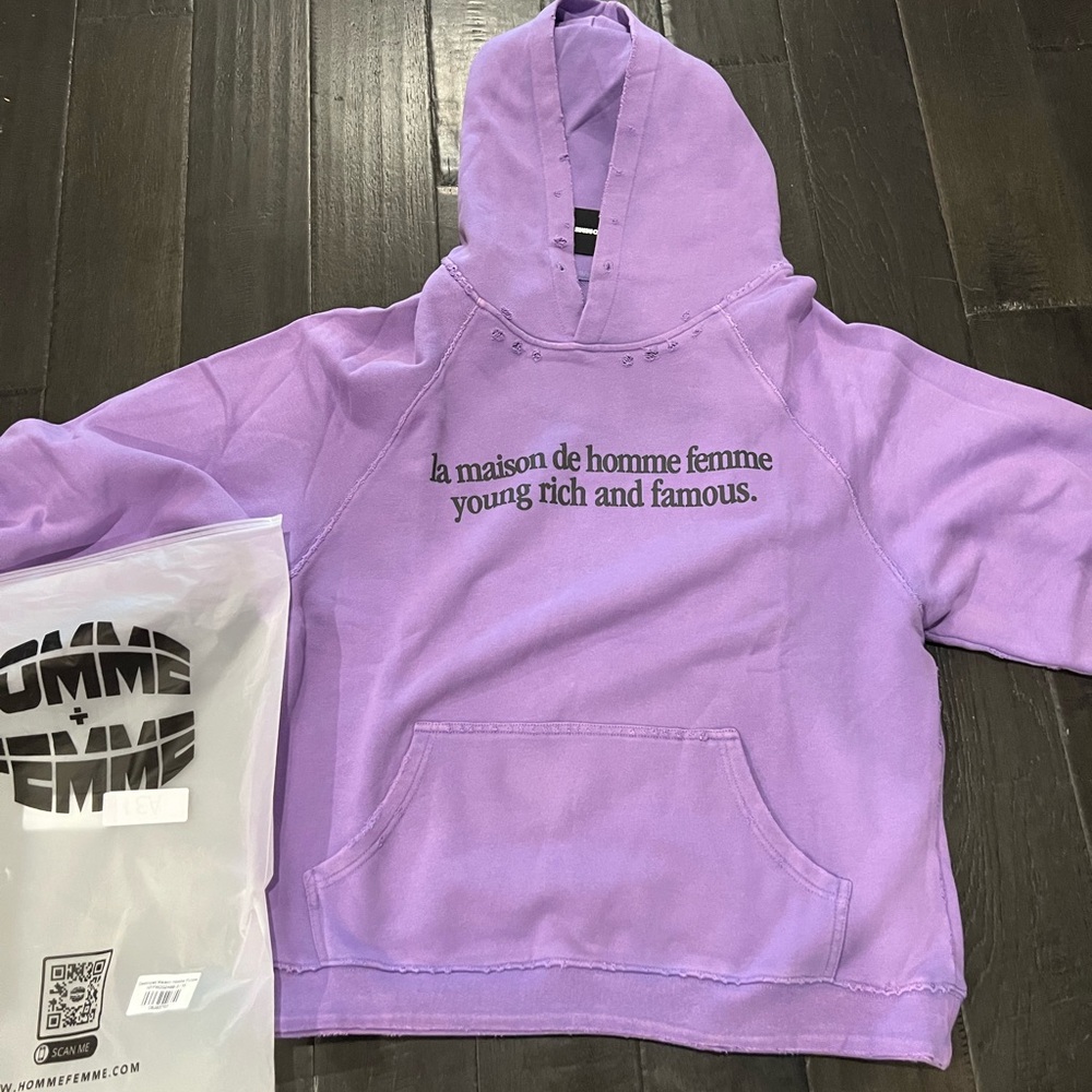 La Maison De Homme Femme Purple Hoodie